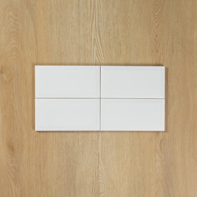 White Gloss Subway Bevelled