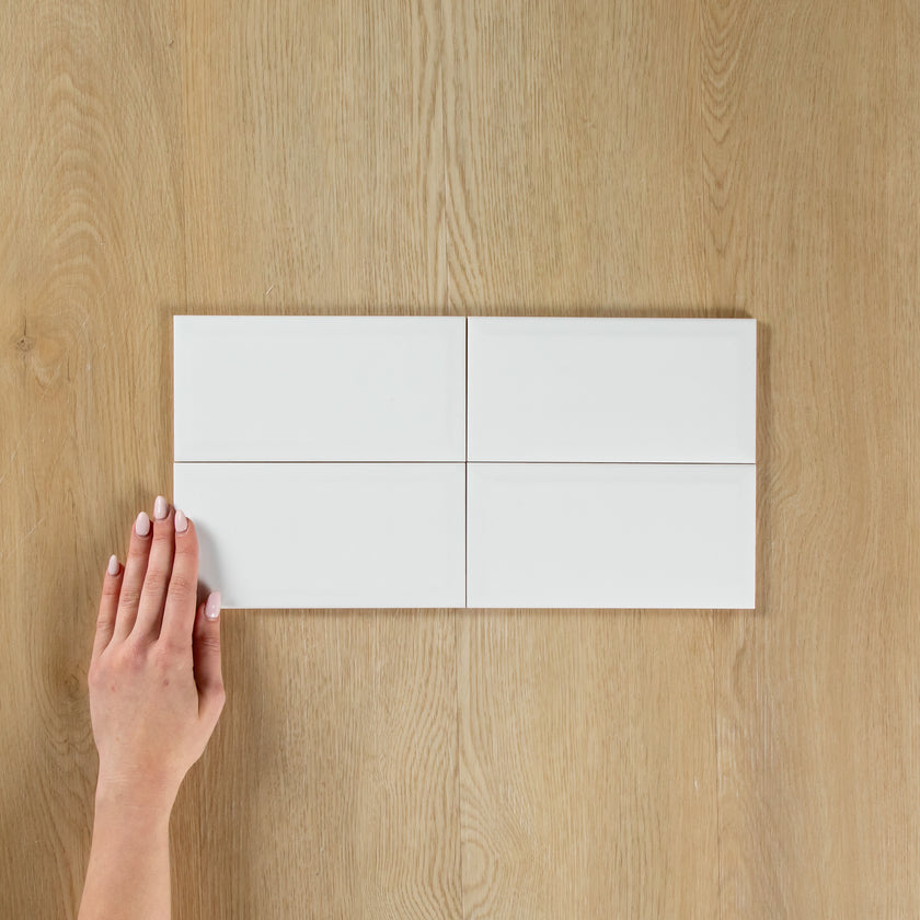 White Gloss Subway Bevelled