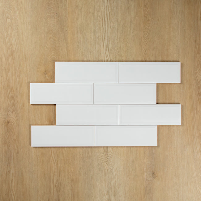 White Gloss Subway Bevelled