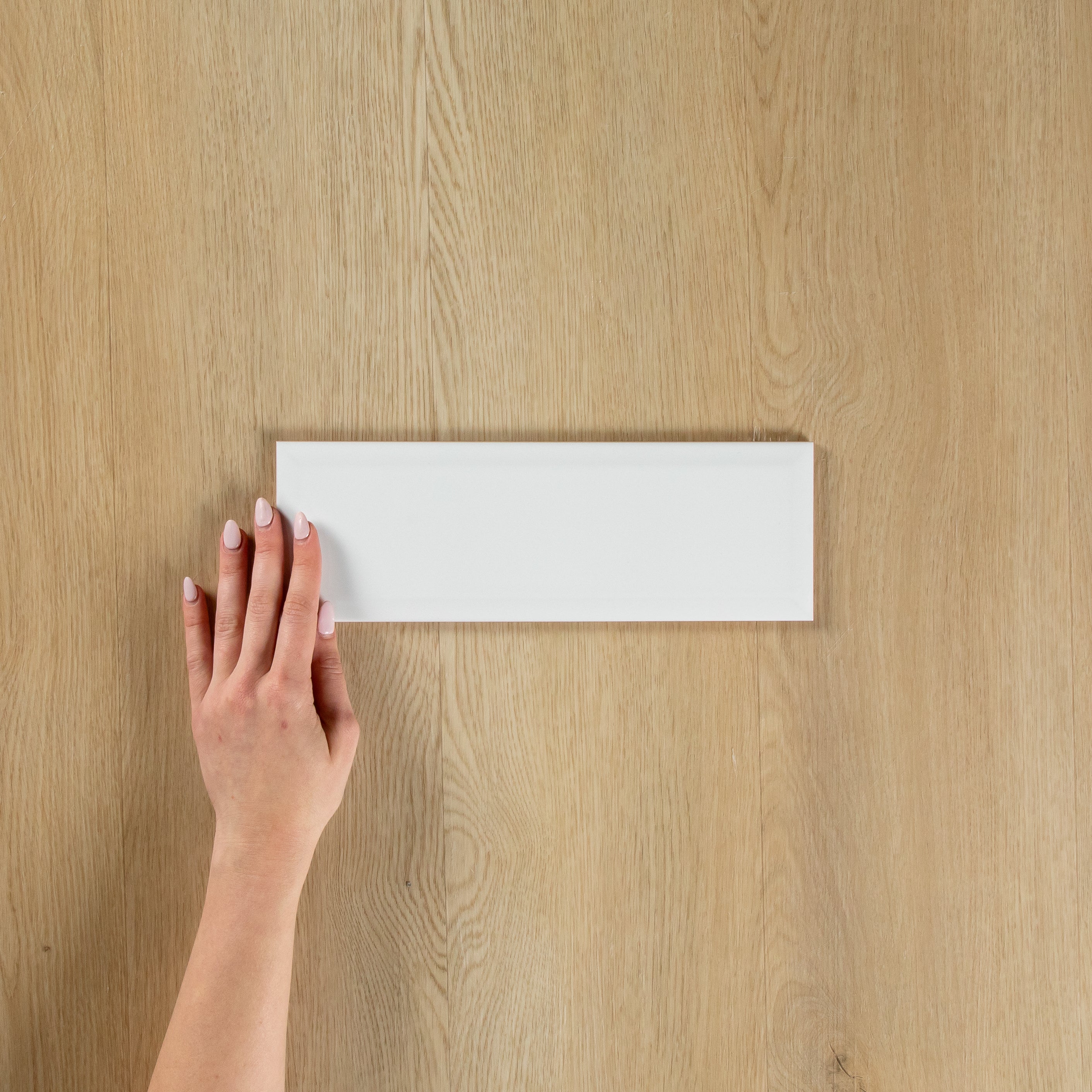 White Gloss Subway Pressed Edge
