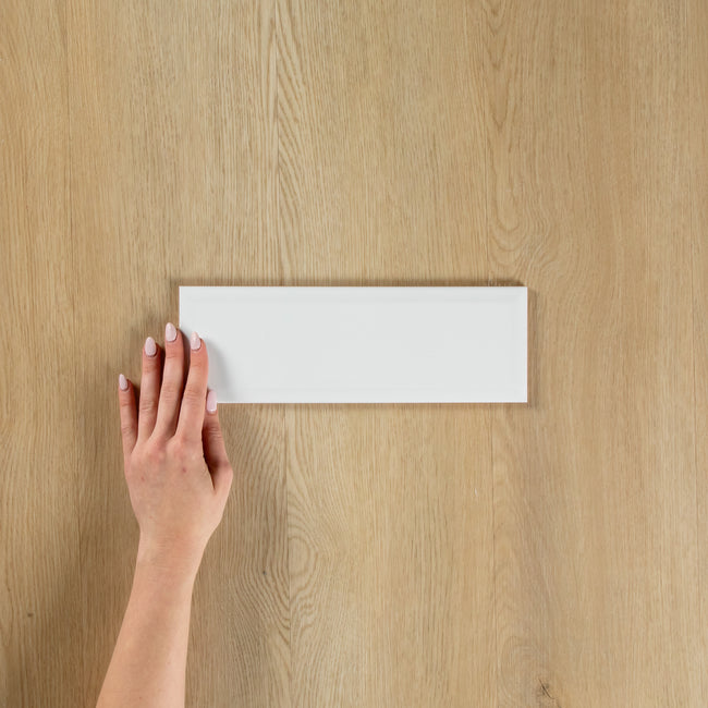 White Gloss Subway Bevelled
