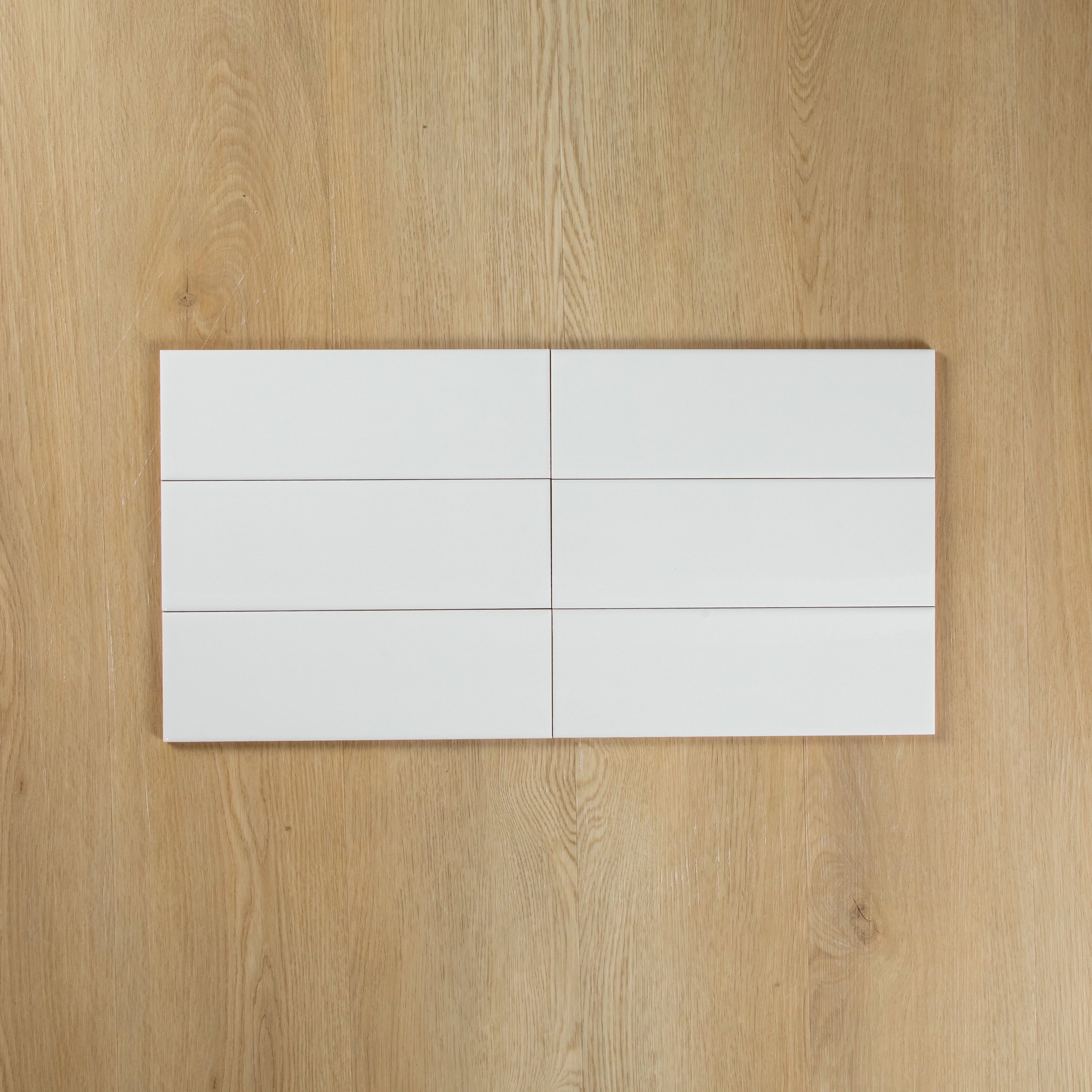 White Matte Subway Pressed Edge