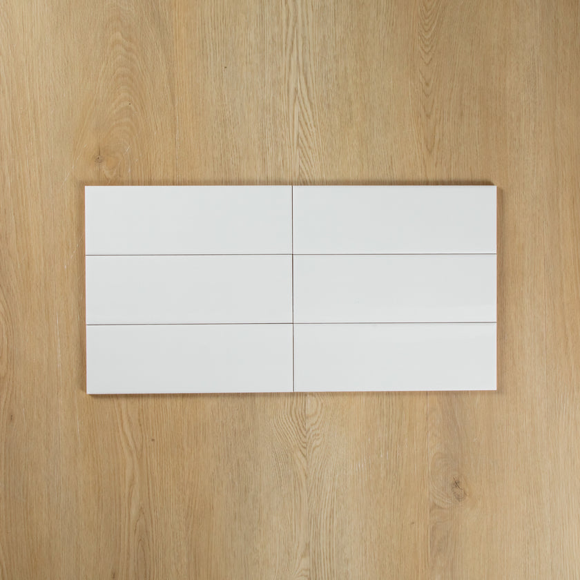 White Matte Subway Pressed Edge