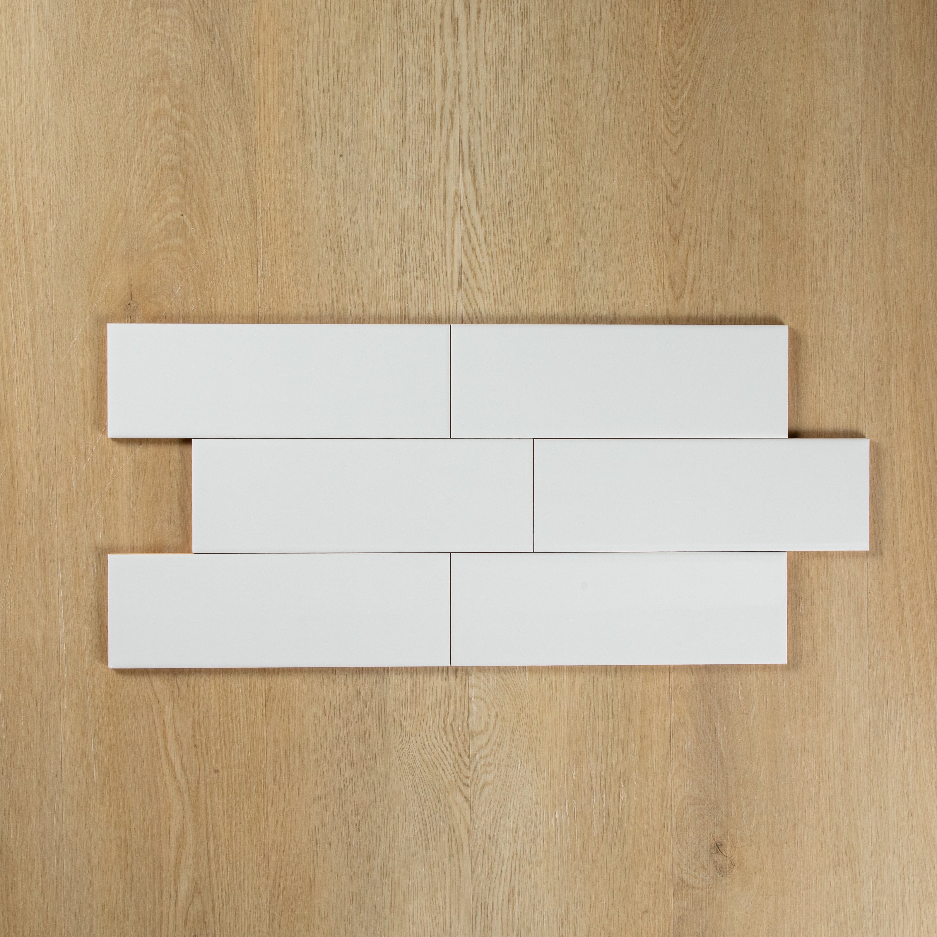 White Matte Subway Pressed Edge