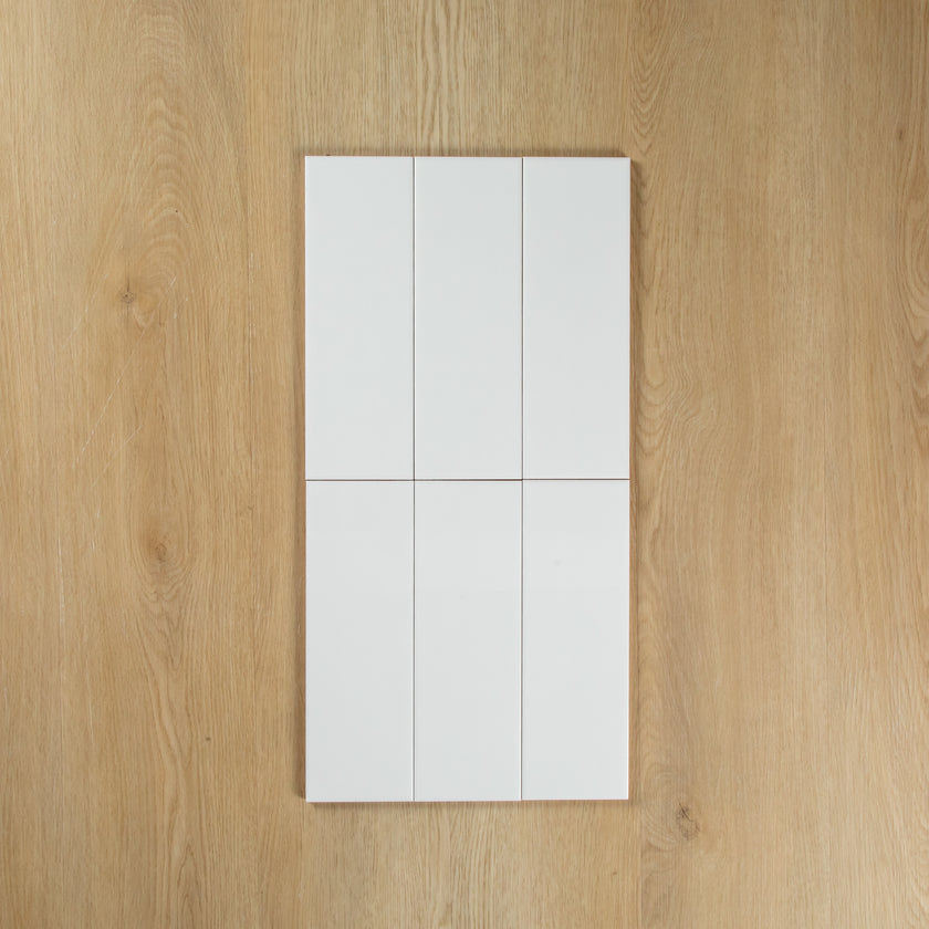 White Matte Subway Pressed Edge