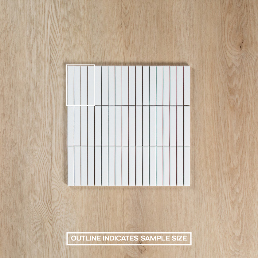 White Satin Porcelain Kit Kat Mosaic