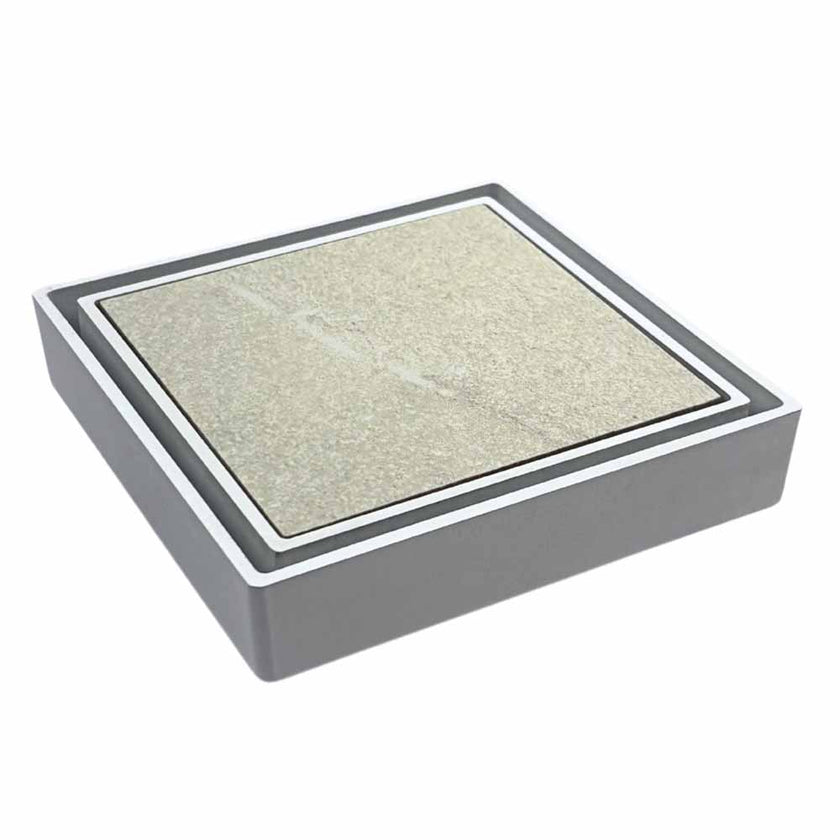 Tile Insert Drain White With Puddle Flange 100mm