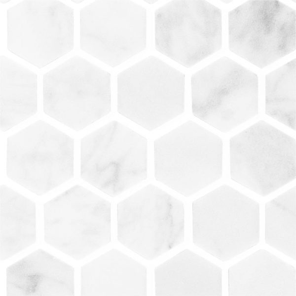 Carrara Marble Hexagon Small Mosaic tiles