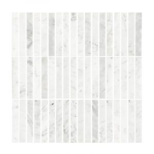 Carrara Marble Kit Kat Honed Mosaic tiles
