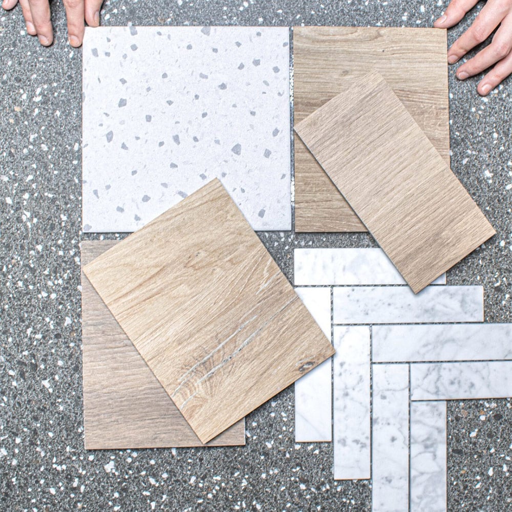 Flat lay tiles