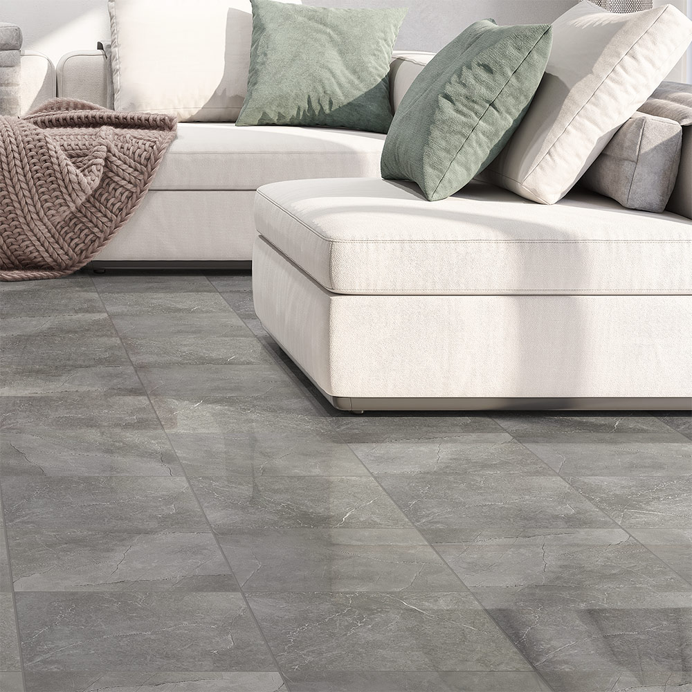 Dolce Dark Grey Polished tiles