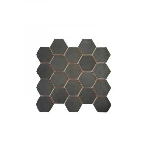 Dark Grey Hexagonals Mosaic tile sheet