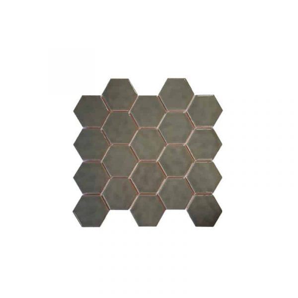 Grey Hexagonals Mosaic tile sheet