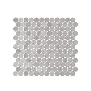 Artemis New Grey Penny Round Mosaic tile sheet