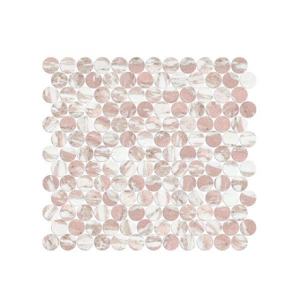Artemis Norwegian Pink Penny round mosaic