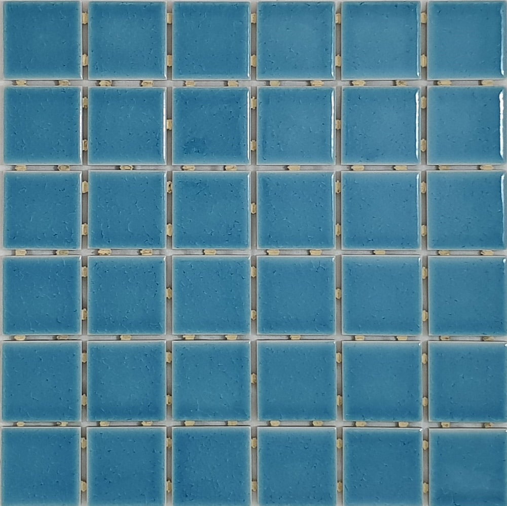 Blue Crackle Gloss Dot Mosaic tiles