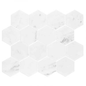 Carrara Marble Hexagon Mosaic tiles