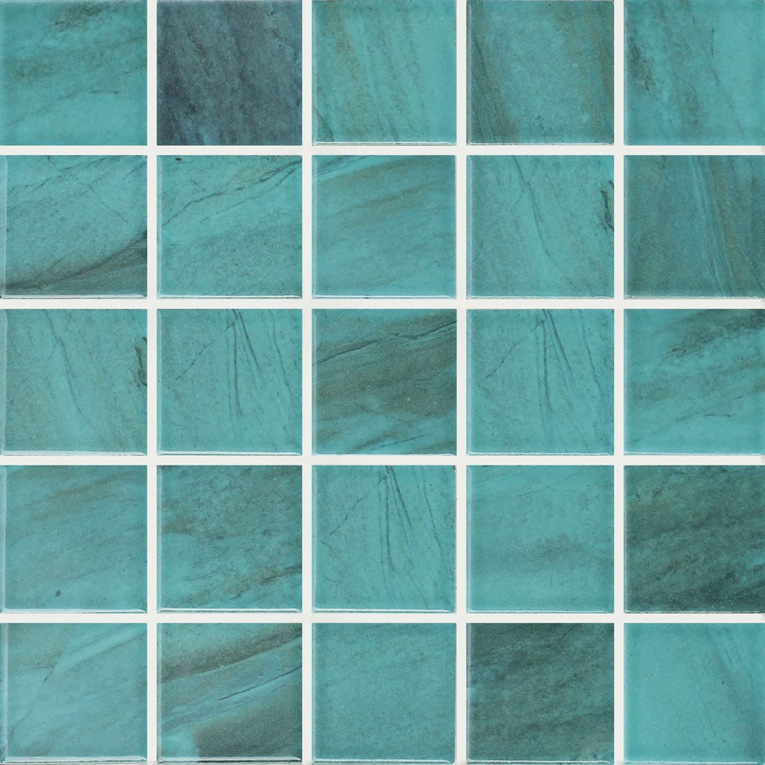 Carrera Green Mosaic Pool Safe tiles