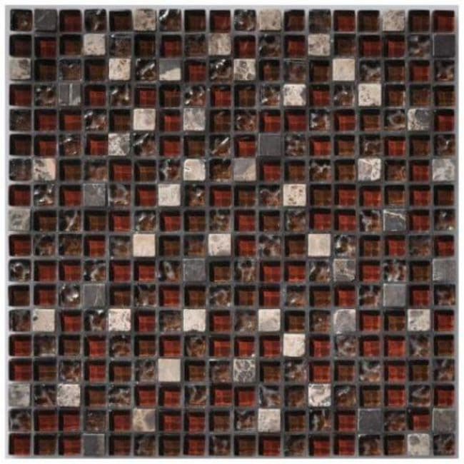 Chocolate Gemstone Mosaic tile sheet