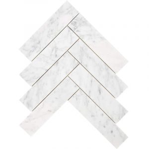 Carrara Herringbone XL Mosaic tiles