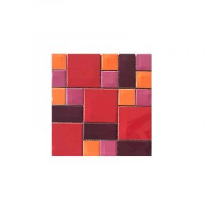 Day-to-Day Red Mix Mosaic tile sheet
