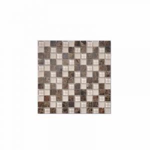 Frosted Champagne Gemstone Mosaic tile sheet
