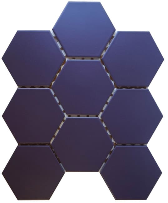 Hex Shape 2 RAL Plum Mosaic Tile sheet