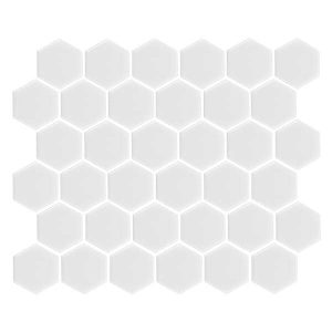 Hexagon Matte White tiles 51 x 51