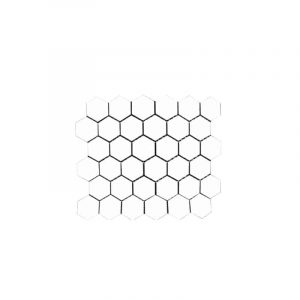 Honeycomb White Hexagonal Mosaic tile sheet
