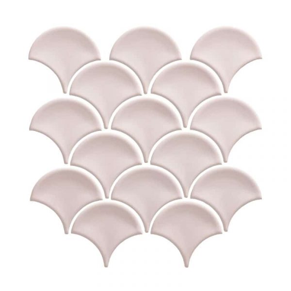 Pink Coral Bay Fish Scale mosaic tiles