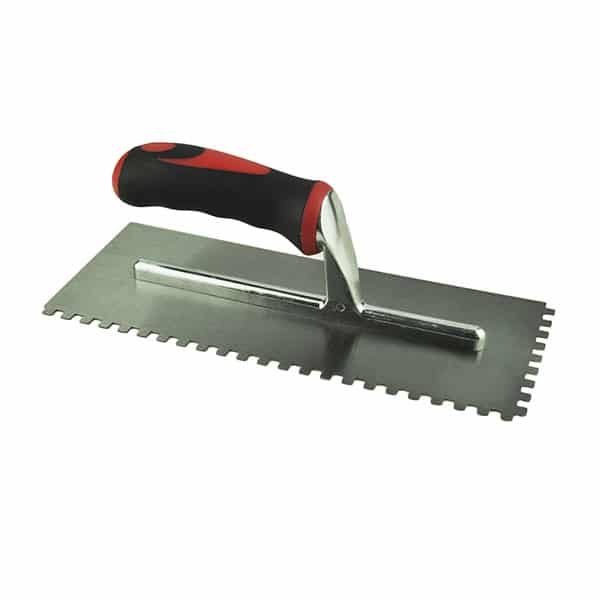Bright Steel Adhesive Trowel with rubber handle