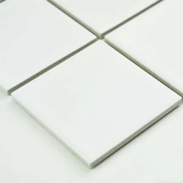 White Gloss Mosaic Poolsafe tiles 73×73